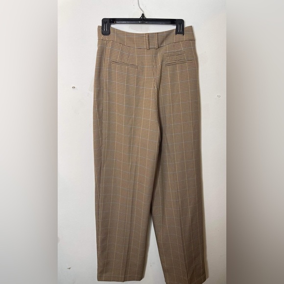 Plaid straight leg wide leg high wasted trousers size 6 - Picture 2 of 9